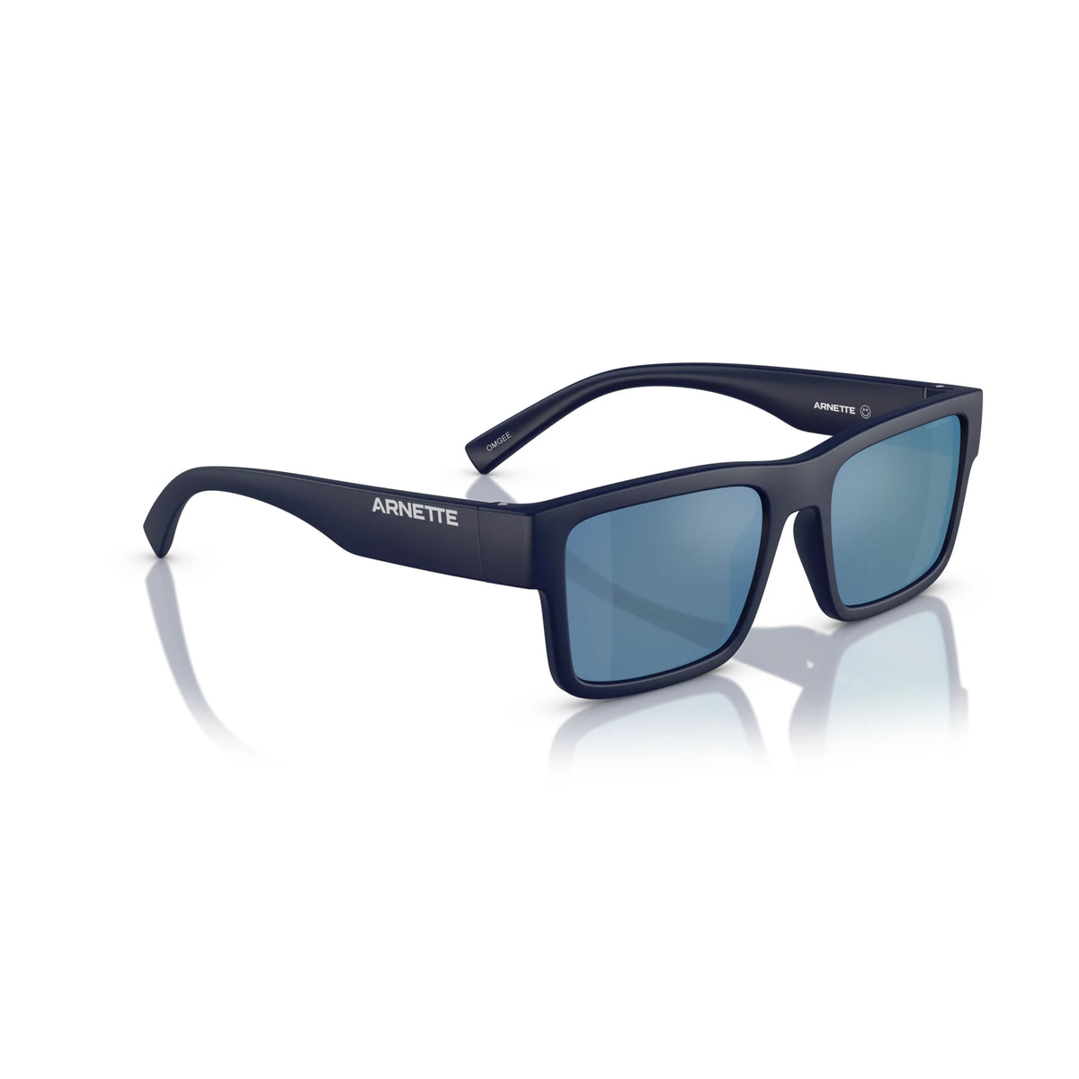 Arnette Omgee Sunglasses - Velocity 21 Matte Dark Blue + Dark Grey Mirror Water Polarised