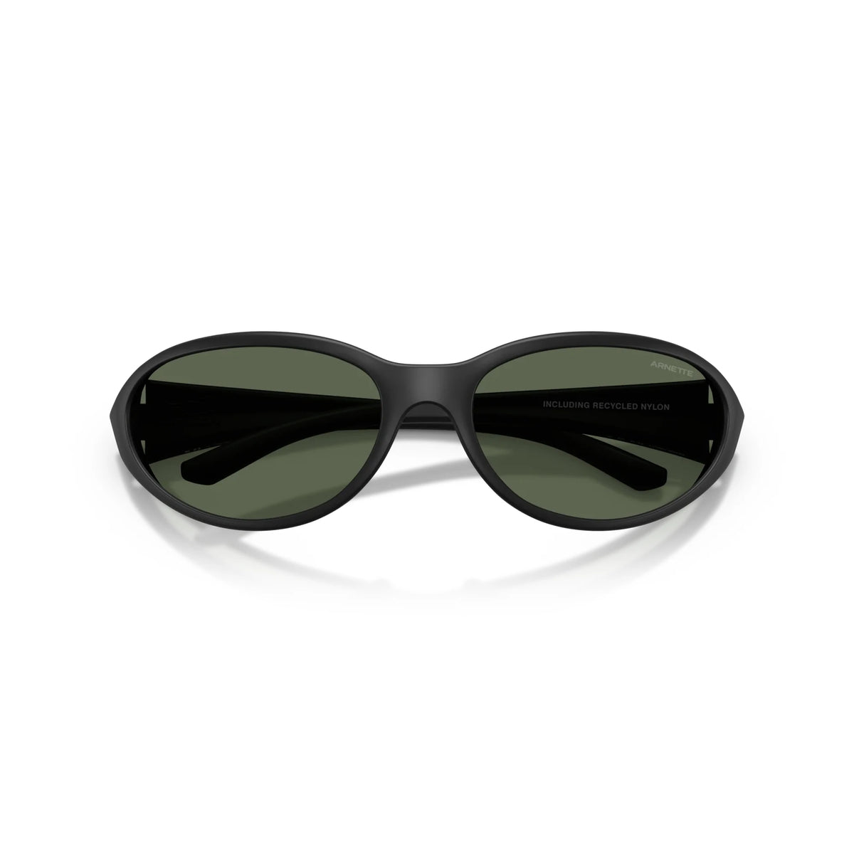 Arnette Raven Sunglasses - Velocity 21 Matte Recycled Black + Dark Green