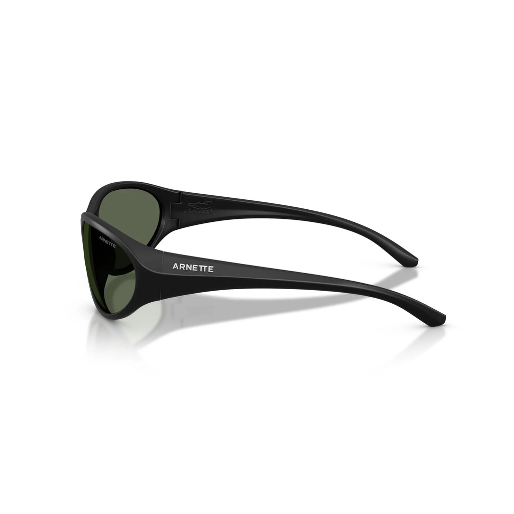 Arnette Raven Sunglasses - Velocity 21 Matte Recycled Black + Dark Green