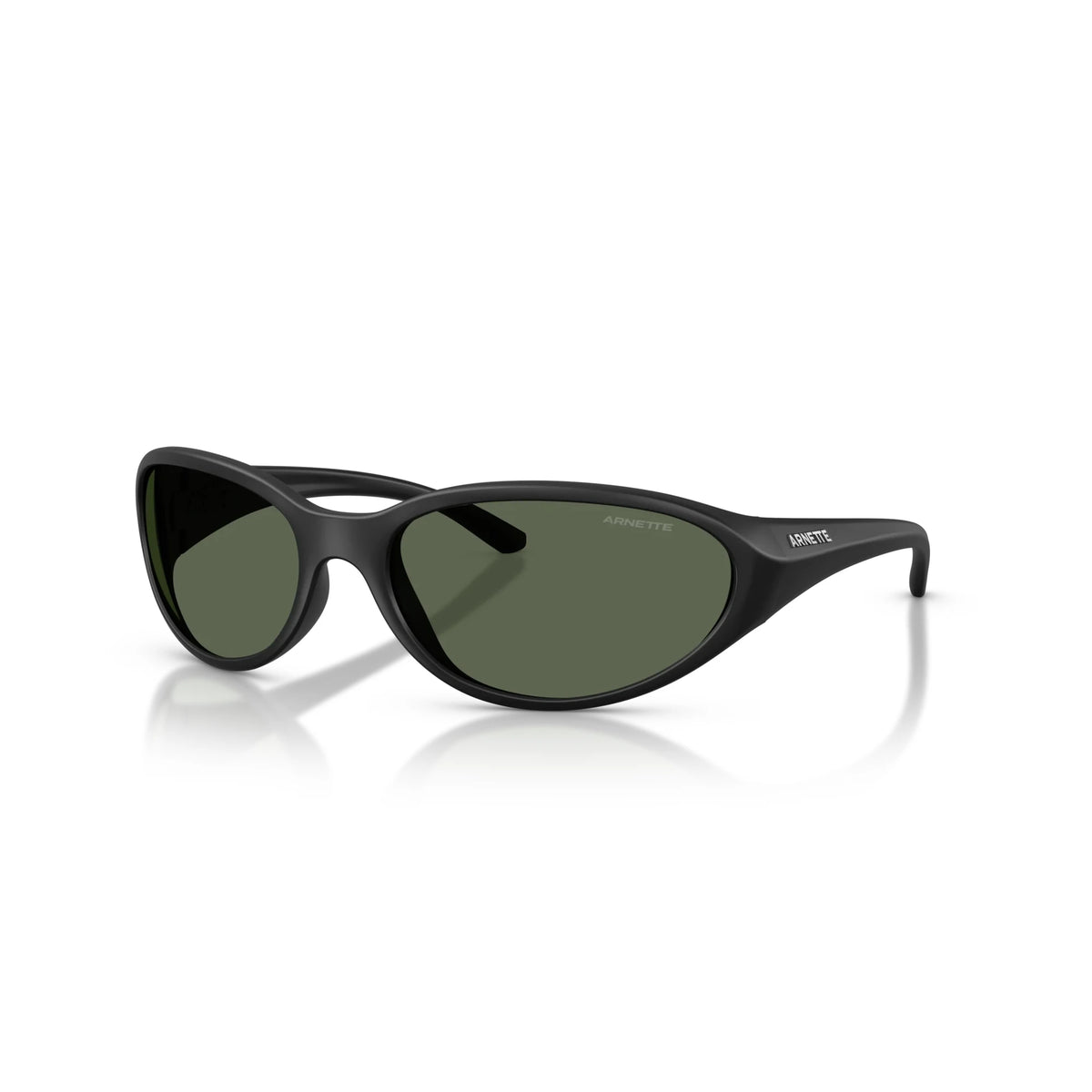 Arnette Raven Sunglasses - Velocity 21 Matte Recycled Black + Dark Green