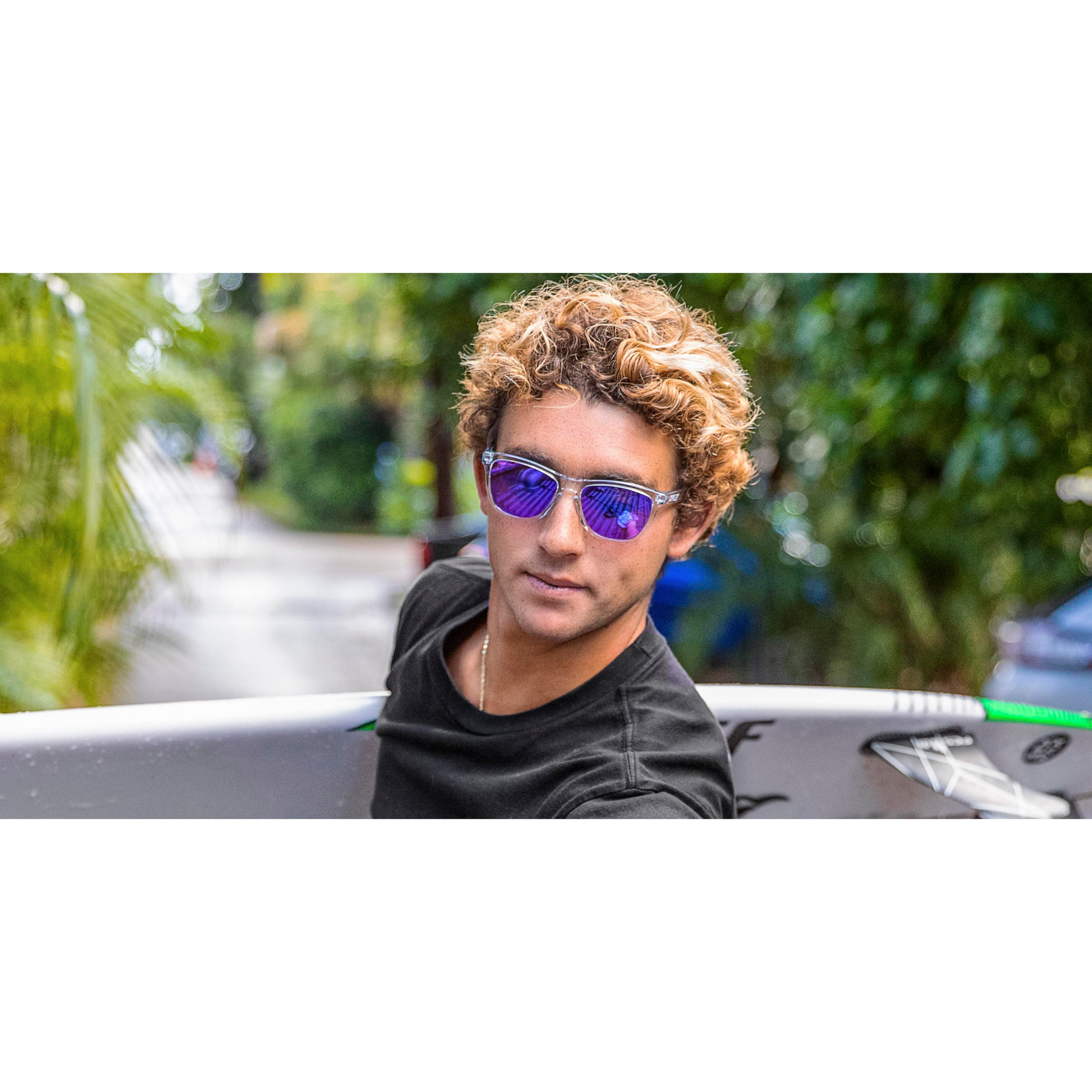 Oakley Frogskin Sunglasses - Velocity 21 Polished Clear + Prizm Violet