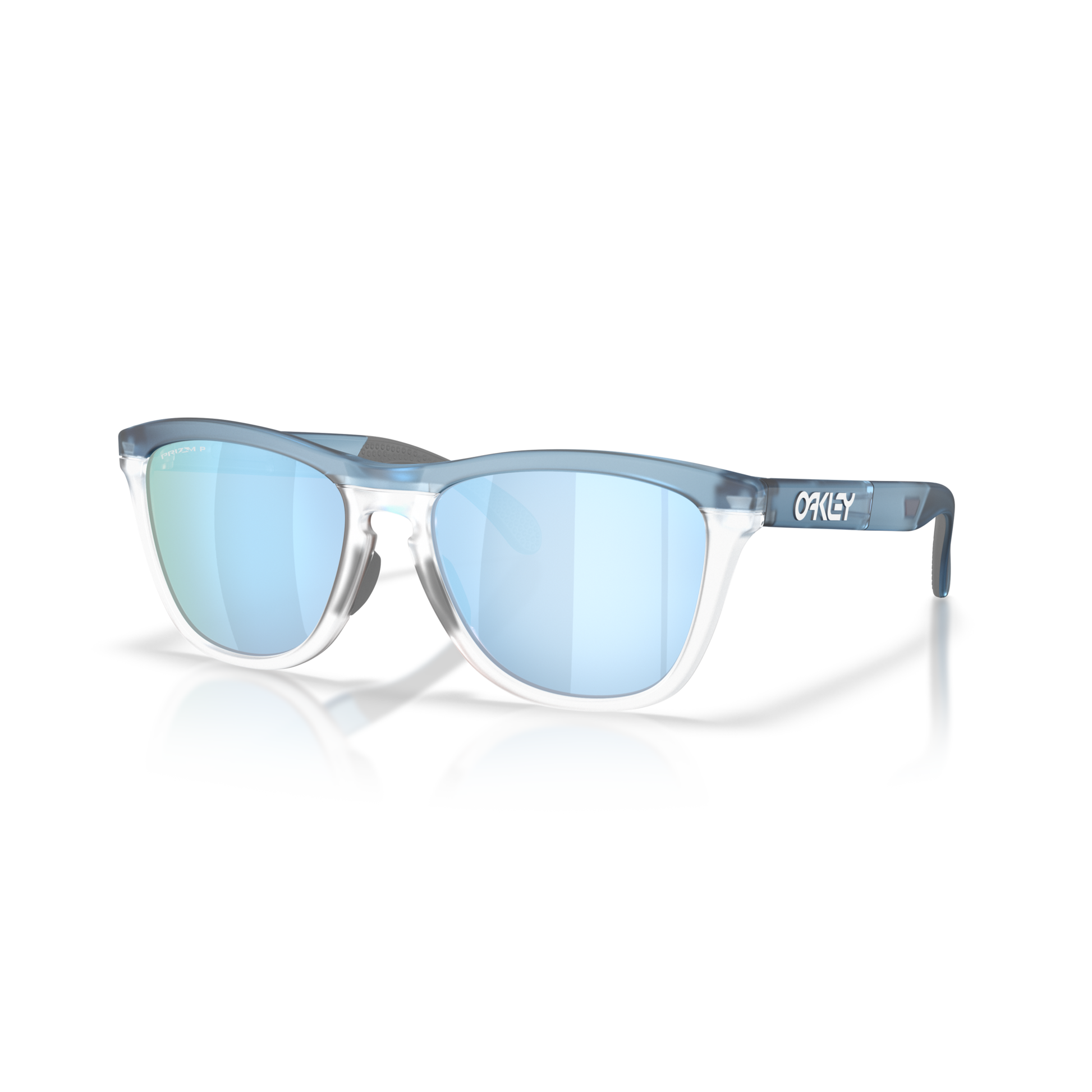 Oakley Frogskins Range XL Sunglasses - Translucent Stonewash/Clear + Prizm Deep Water Polarised