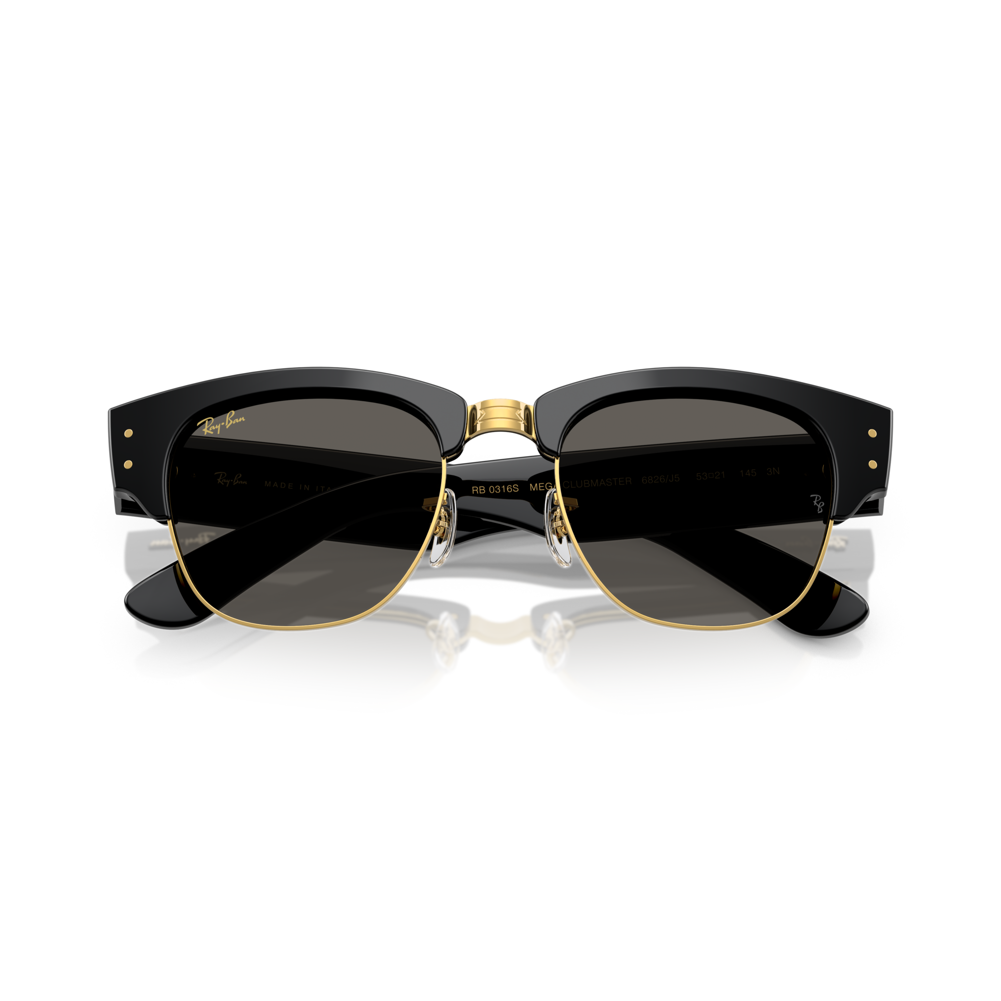 Ray Ban Mega Clubmaster Sunglasses - Velocity 21 Black on Gold + Ultra Black