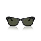 Black sunglasses with reflective lenses on a white background Polished Black + G-15 Green