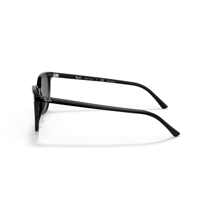 Black eyeglasses on a white background Polished Black + Black Polarised