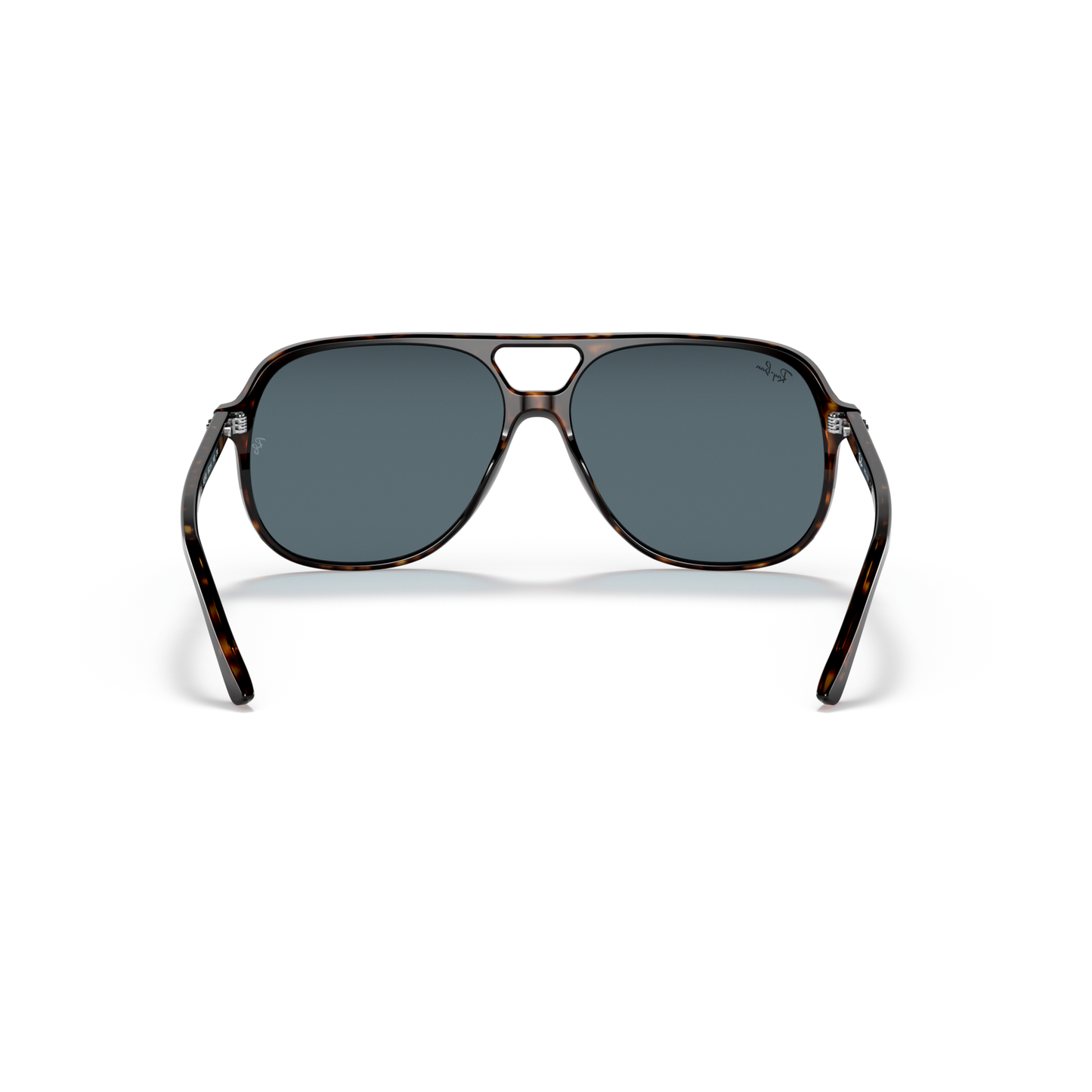 Aviator sunglasses with tortoiseshell frame on a white background Polished Havana + Blue