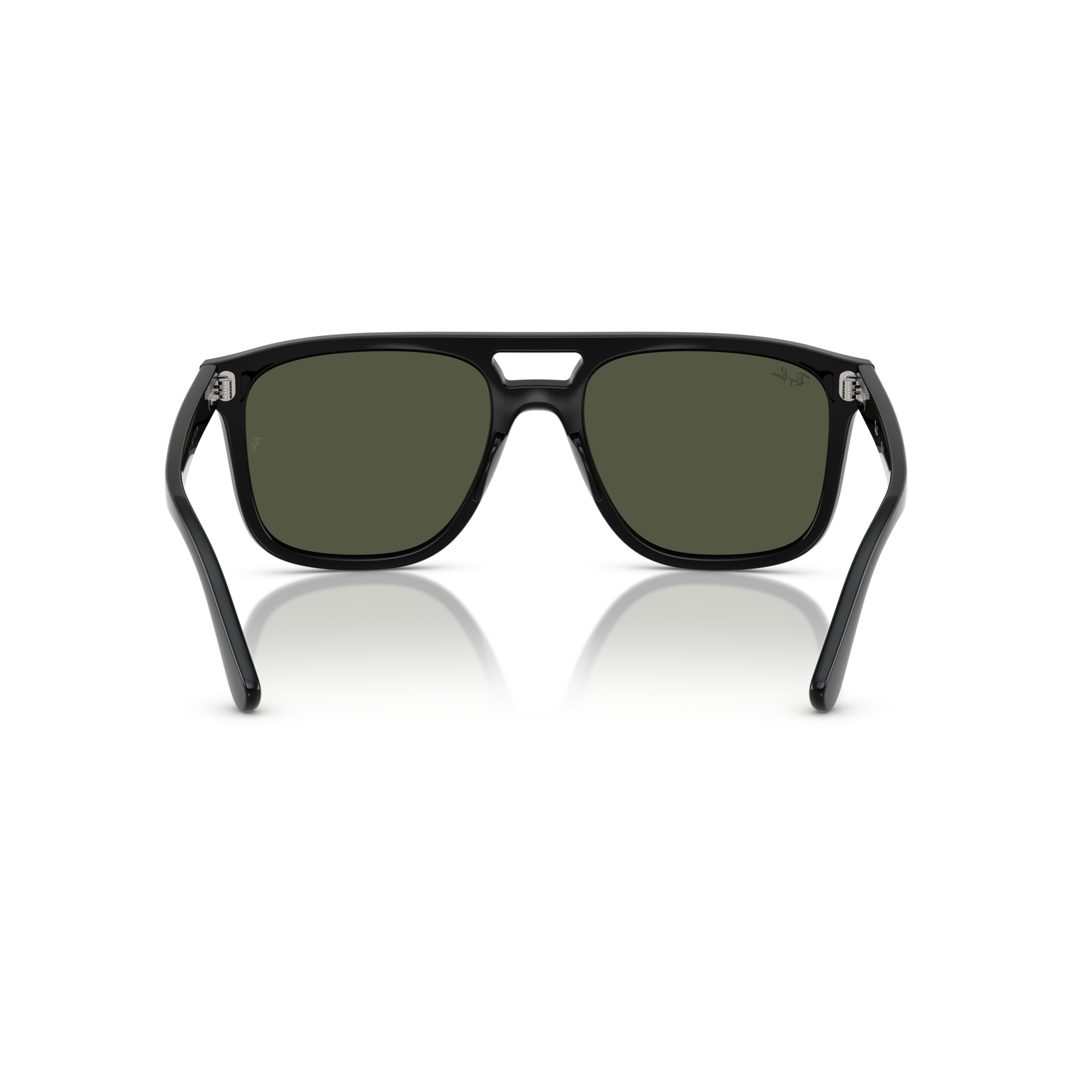 Black sunglasses with green lenses on a white background  Polished Black + G-15 Green