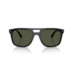 Black sunglasses with green lenses on a white background Polished Black + G-15 Green