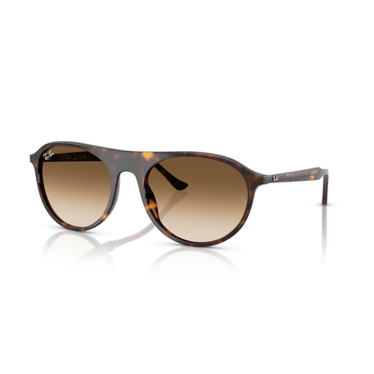 Sunglasses with tortoiseshell frame and brown gradient lenses on a white background Polished Havana + Clear Gradient Brown
