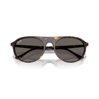 Tortoiseshell sunglasses with dark lenses on a white background Polished Havana + Dark Grey