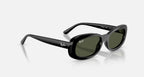 Ray-Ban RB2221 Sunglasses - Velocity 21 Polished Black + Green