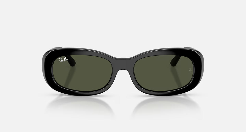 Ray-Ban RB2221 Sunglasses - Velocity 21 Polished Black + Green