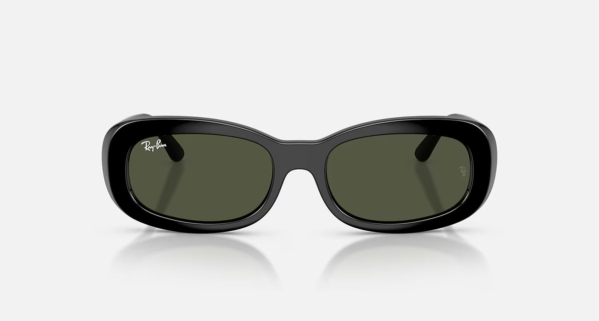 Ray-Ban RB2221 Sunglasses - Velocity 21 Polished Black + Green