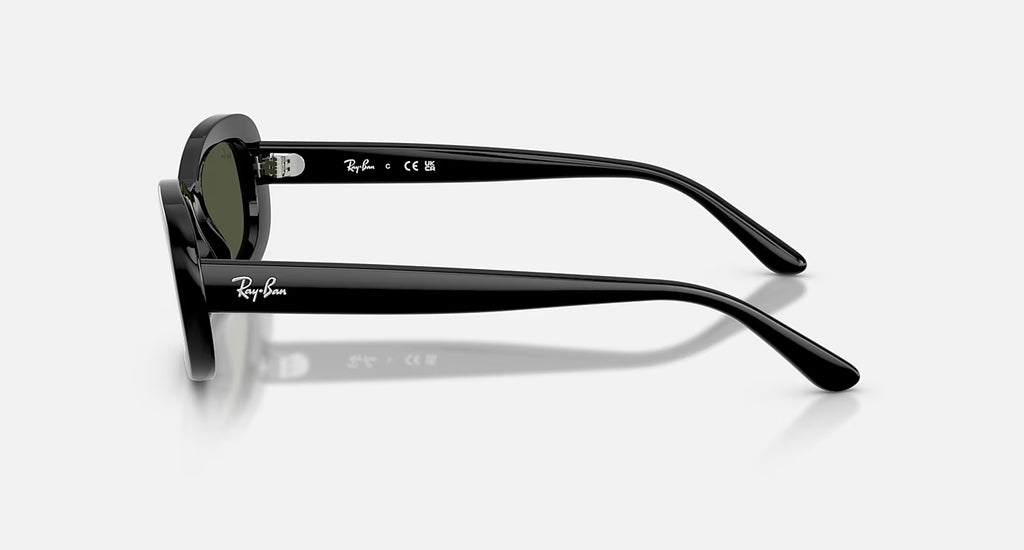 Ray-Ban RB2221 Sunglasses - Velocity 21 Polished Black + Green