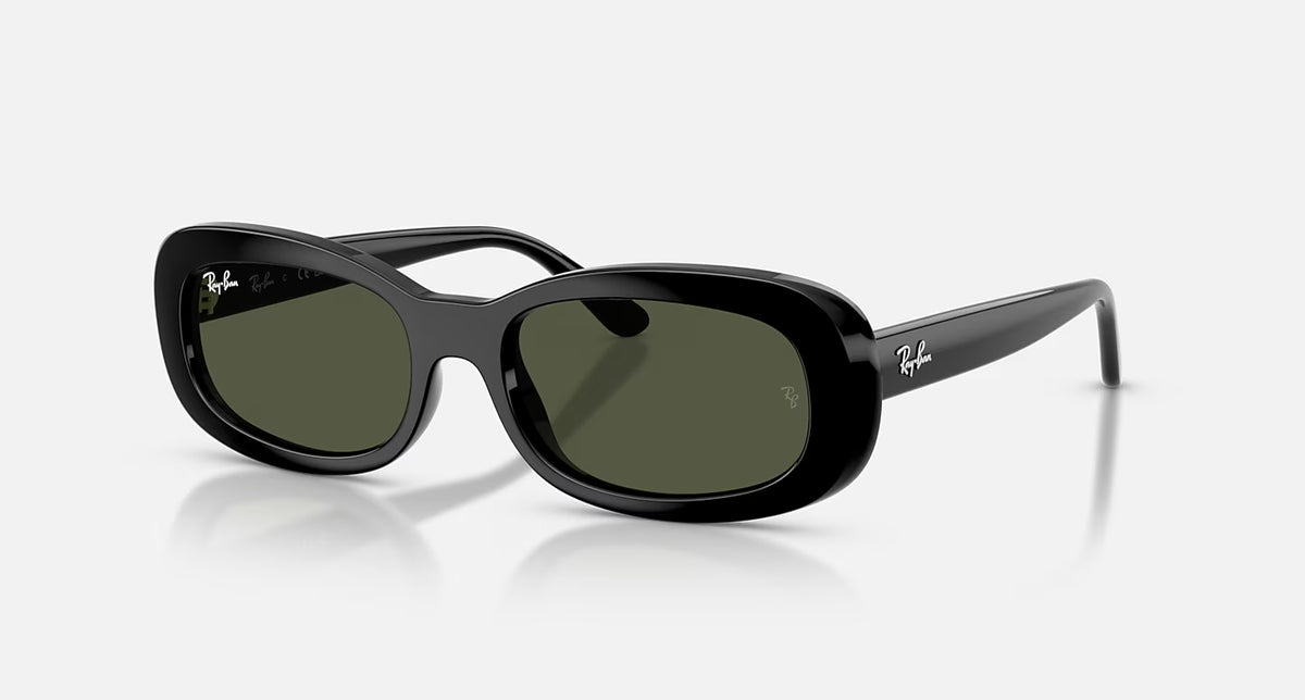 Ray-Ban RB2221 Sunglasses - Velocity 21 Polished Black + Green