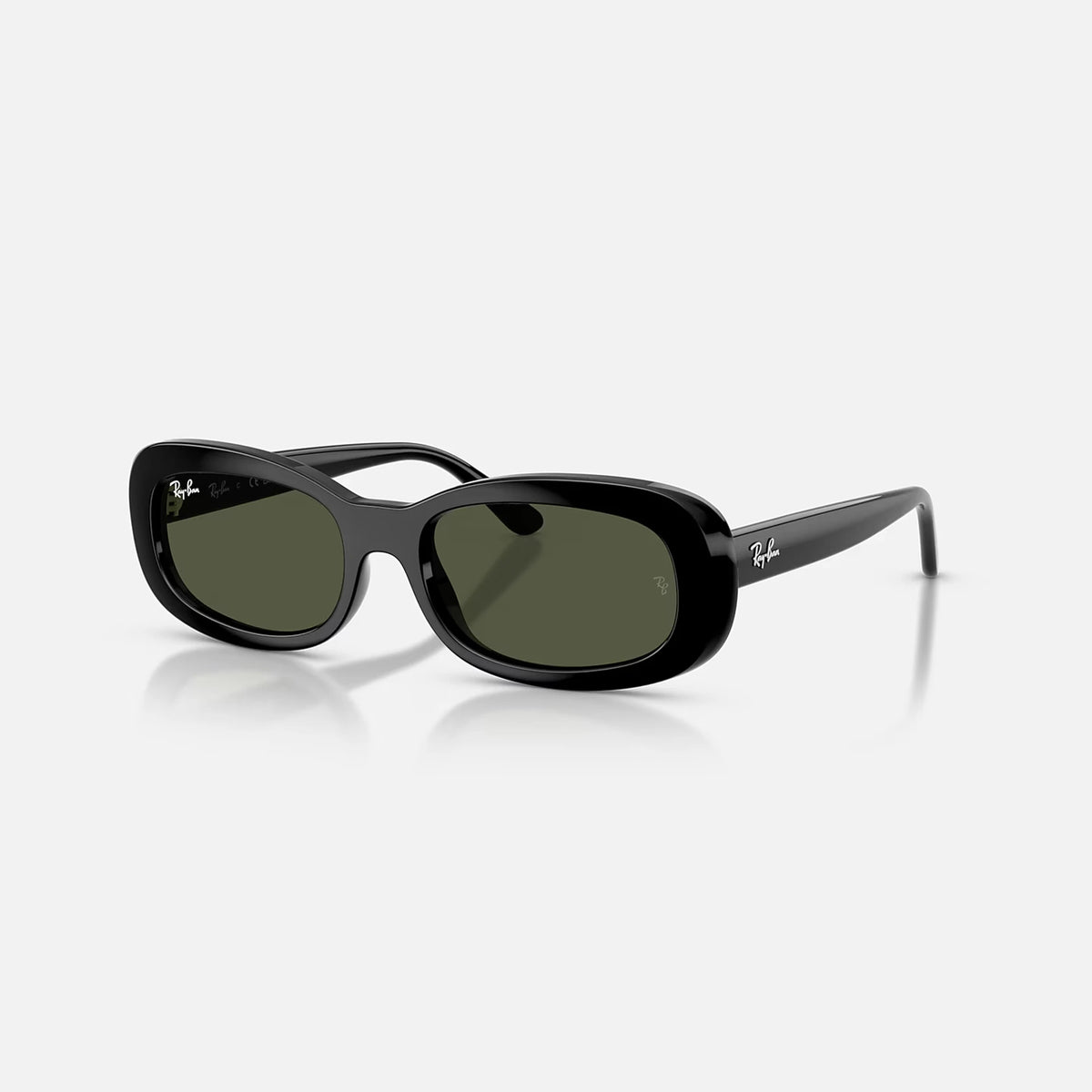 Ray-Ban RB2221 Sunglasses - Velocity 21 Polished Black + Green