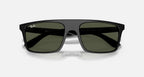 Ray-Ban RB2222 Sunglasses - Velocity 21 Polished Black + Green