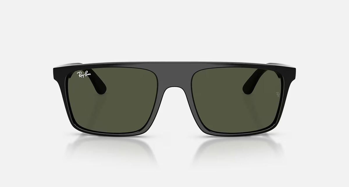 Ray-Ban RB2222 Sunglasses - Velocity 21 Polished Black + Green