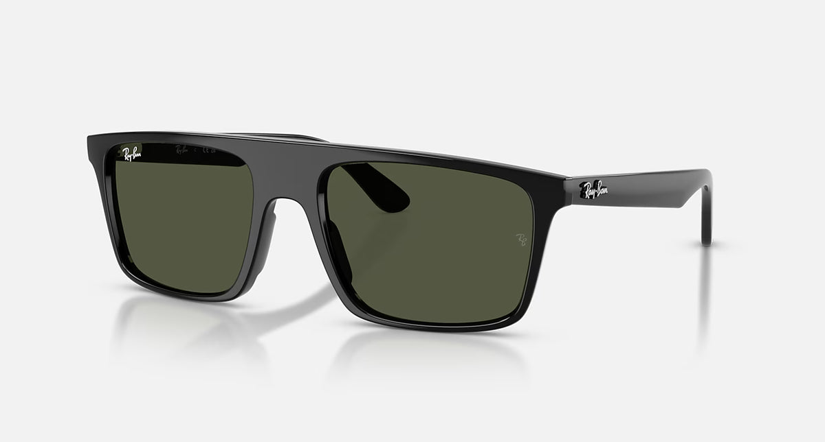 Ray-Ban RB2222 Sunglasses - Velocity 21 Polished Black + Green