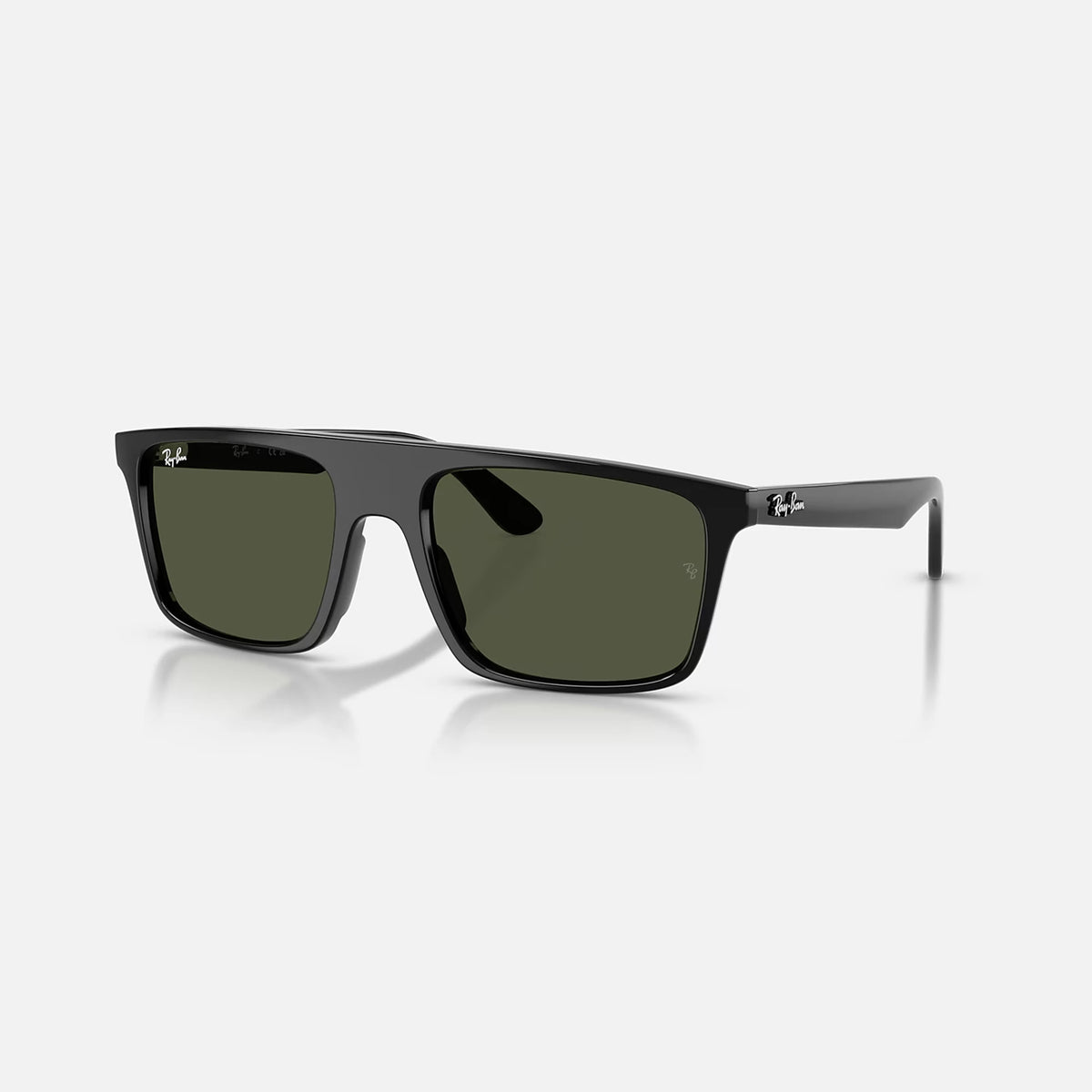 Ray-Ban RB2222 Sunglasses - Velocity 21 Polished Black + Green
