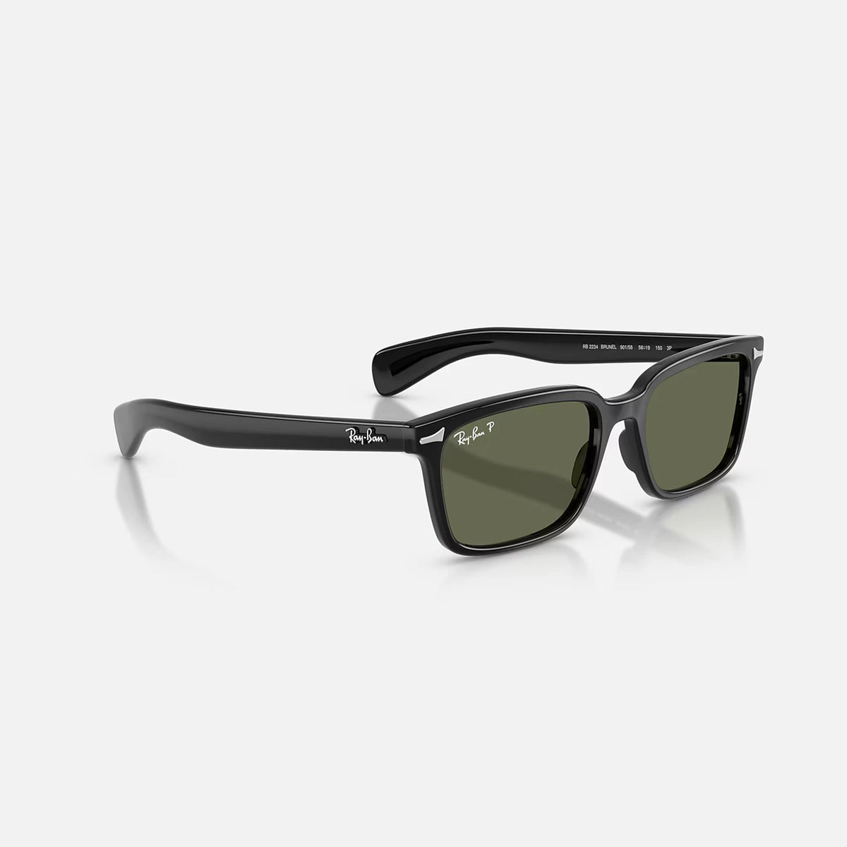 Ray-Ban Brunel Sunglasses - Velocity 21 Polished Black + G-15 Green Polarised