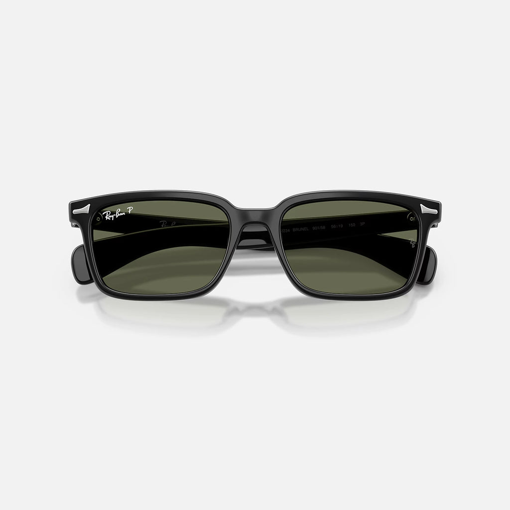 Ray-Ban Brunel Sunglasses - Velocity 21 Polished Black + G-15 Green Polarised