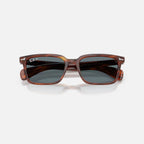 Ray-Ban Brunel Sunglasses - Velocity 21 Polished Striped Havana + Dark Blue
