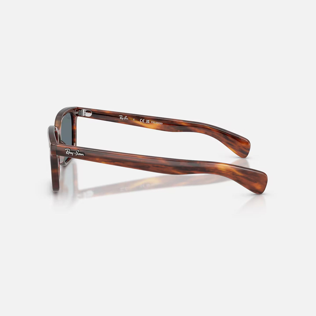 Ray-Ban Brunel Sunglasses - Velocity 21 Polished Striped Havana + Dark Blue