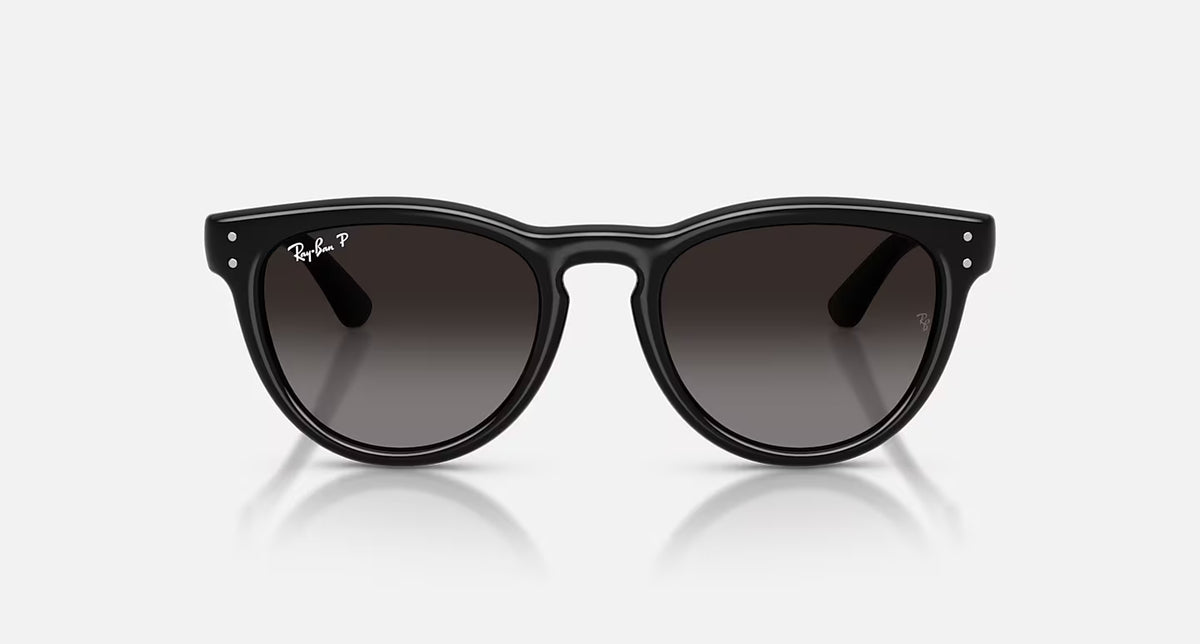 Ray-Ban 2237 Sunglasses - Velocity 21 Polished Black + Polarised Light Grey Gradient Grey