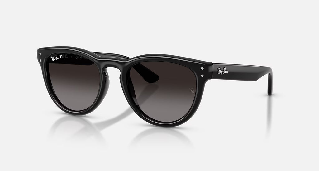 Ray-Ban 2237 Sunglasses - Velocity 21 Polished Black + Polarised Light Grey Gradient Grey