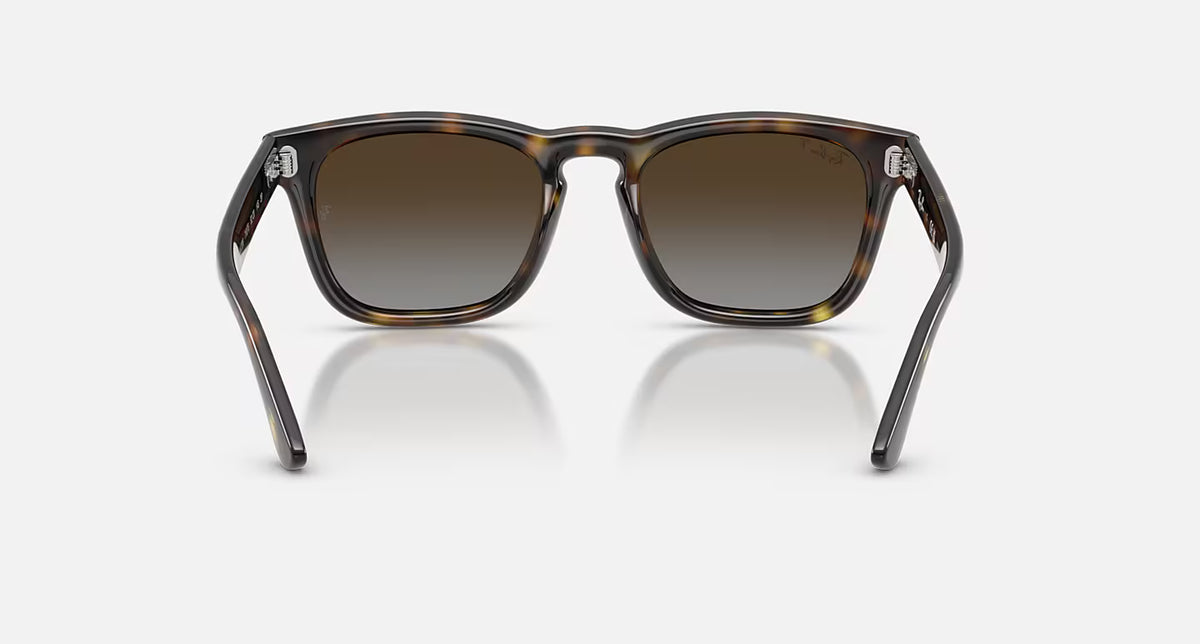 Ray-Ban RB2238 Sunglasses - Velocity 21 P Polished Havana + Polarised Light Grey Gradient Brown