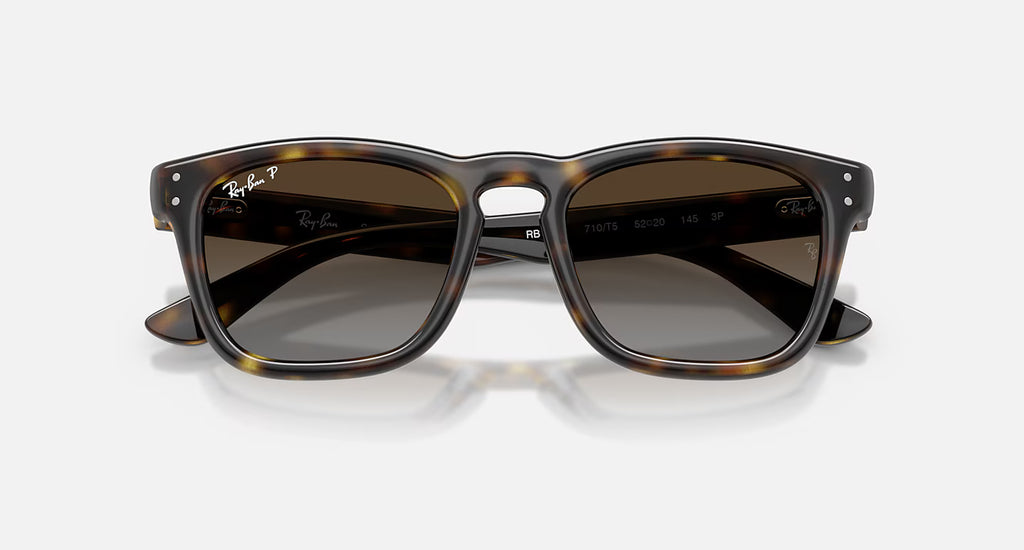 Ray-Ban RB2238 Sunglasses - Velocity 21 P Polished Havana + Polarised Light Grey Gradient Brown