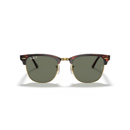 Round sunglasses with tortoiseshell frame and dark lenses on a white background Polished Tortoise on Gold + G-15 Polarised