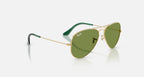 Ray-Ban Aviator Large Metal - Velocity 21 Polished Arista Gold + Green Polarised