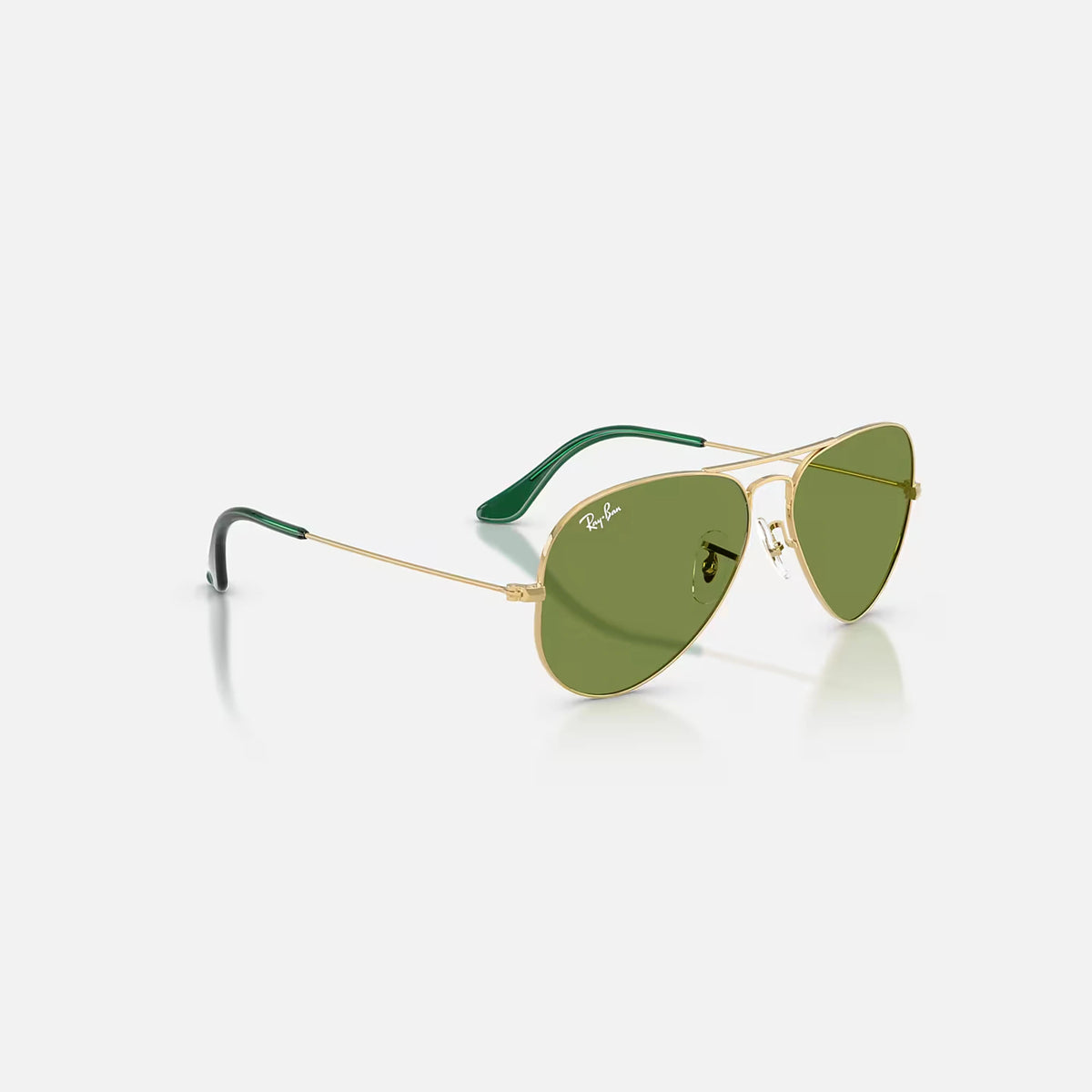 Ray-Ban Aviator Large Metal Sunglasses - Velocity 21 Polished Arista Gold + Green Polarised