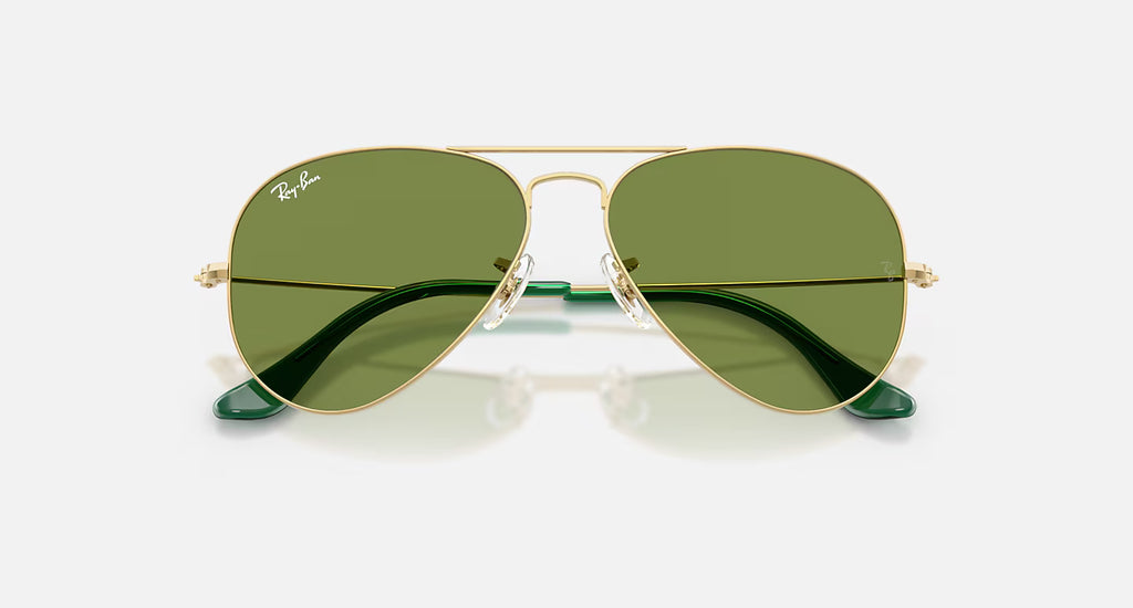 Ray-Ban Aviator Large Metal - Velocity 21 Polished Arista Gold + Green Polarised