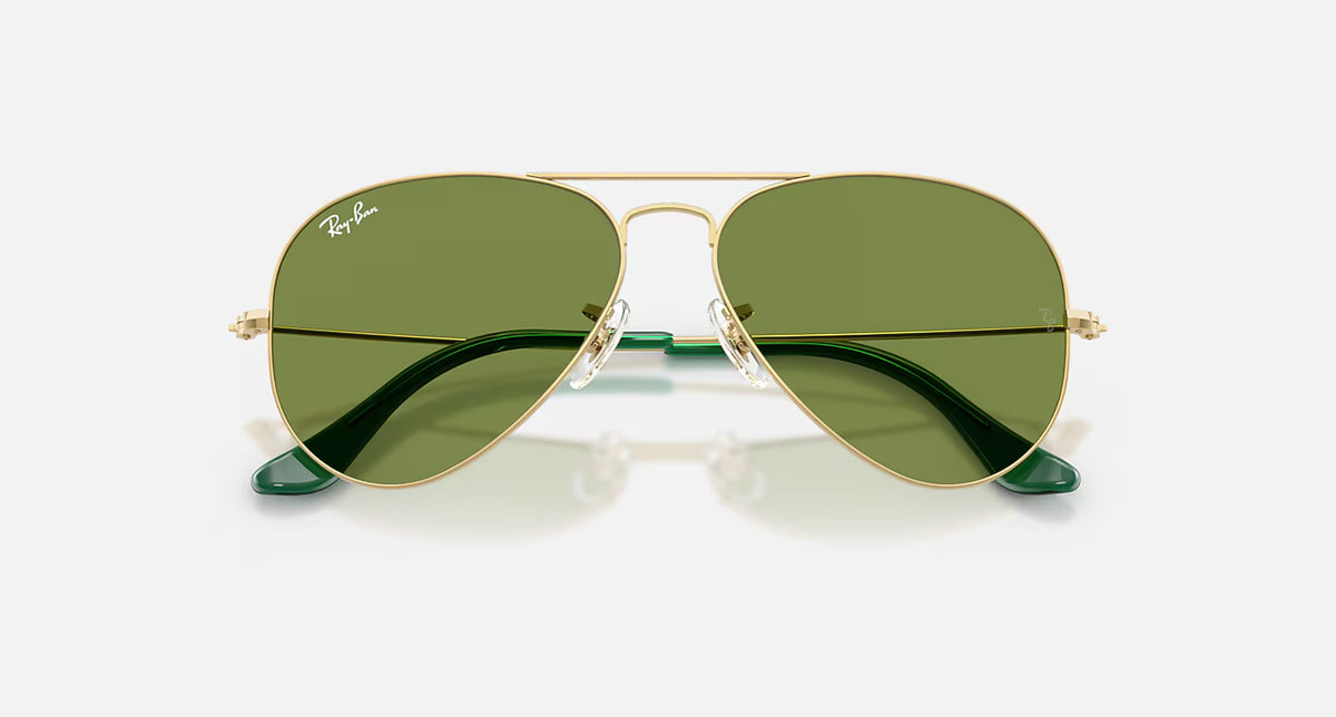 Ray-Ban Aviator Large Metal - Velocity 21 Polished Arista Gold + Green Polarised