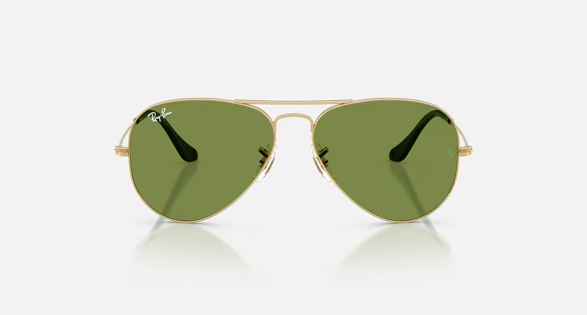 Ray-Ban Aviator Large Metal - Velocity 21 Polished Arista Gold + Green Polarised