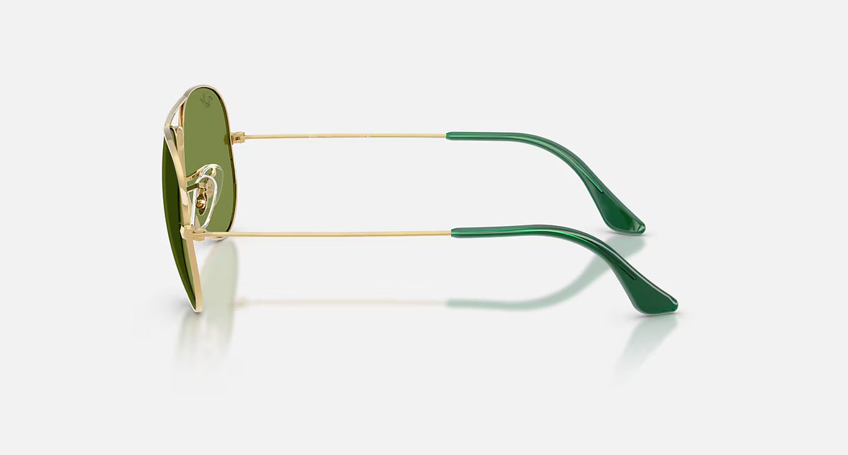 Ray-Ban Aviator Large Metal - Velocity 21 Polished Arista Gold + Green Polarised