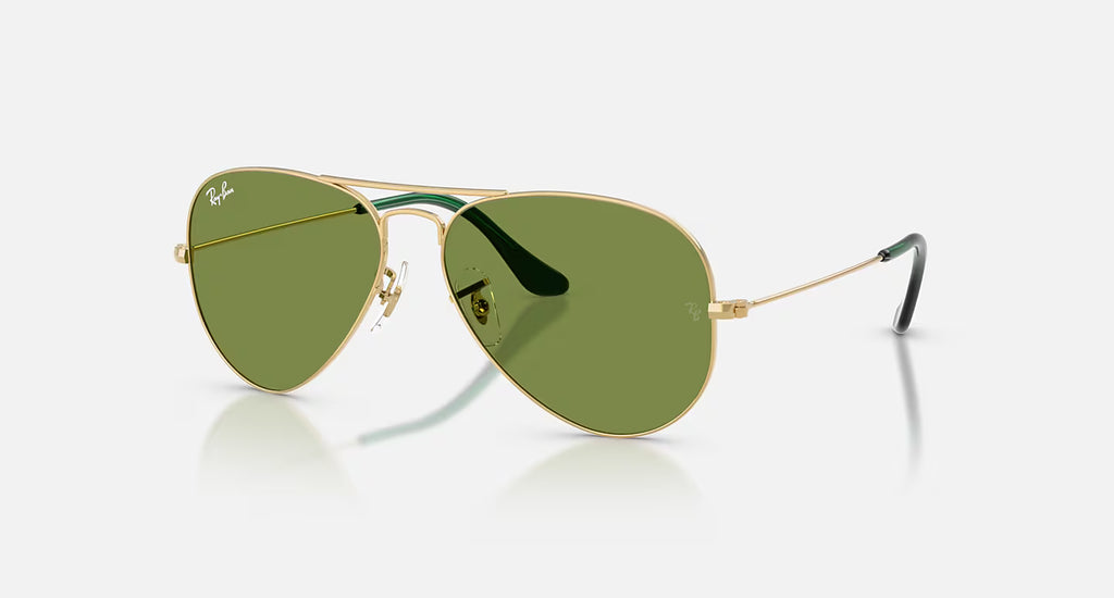 Ray-Ban Aviator Large Metal - Velocity 21 Polished Arista Gold + Green Polarised