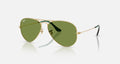 Ray-Ban Aviator Large Metal - Velocity 21 Polished Arista Gold + Green Polarised