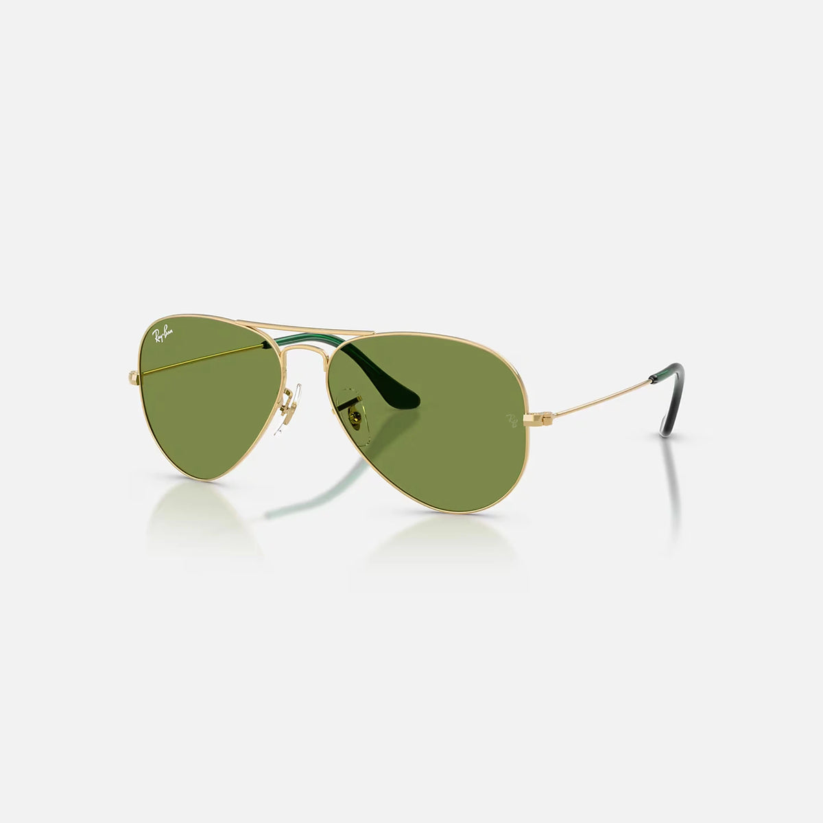 Ray-Ban Aviator Large Metal Sunglasses - Velocity 21 Polished Arista Gold + Green Polarised