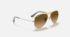 Ray-Ban Aviator Large Metal Gradient Sunglasses - Velocity 21 Polished Arista Gold + Brown Polarised