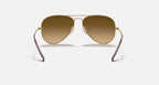 Ray-Ban Aviator Large Metal Gradient Sunglasses - Velocity 21 Polished Arista Gold + Brown Polarised
