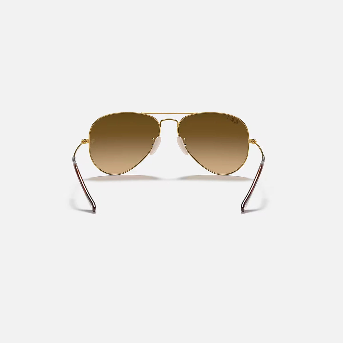 Ray-Ban Aviator Large Metal Gradient Sunglasses - Velocity 21 Polished Arista Gold + Brown Polarised