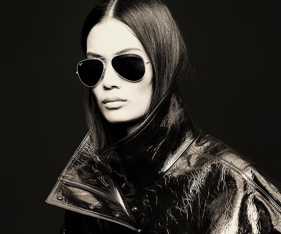 Ray-Ban Aviator Large Metal Gradient Sunglasses - Velocity 21 Polished Arista Gold + Brown Polarised