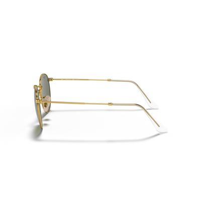 Gold-framed sunglasses on a white background Polished Arista Gold + G-15 Green Polarised
