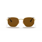 Ray-Ban - Hexagonal Flat Lenses - Velocity 21 Polished Arista Gold + B-15 Brown Polarised