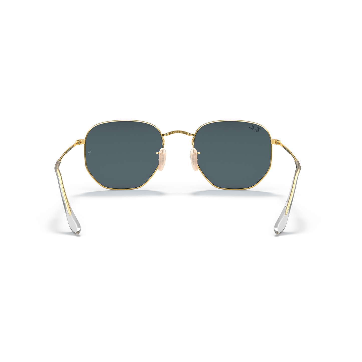 Ray Ban Hexagonal Sunglasses - Velocity 21 Polished Arista Gold + Light Blue Gradient