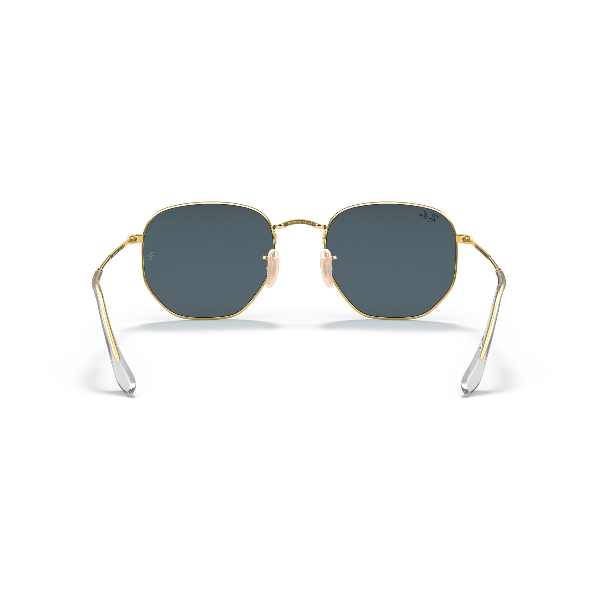 Ray Ban Hexagonal Sunglasses - Velocity 21 Polished Arista Gold + Light Blue Gradient